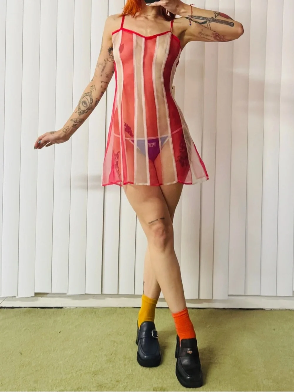 NWT Fashion Brand Company Red/White Stripe Mini - Picture 1 of 13